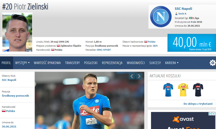 Nie tylko Piątek! ZIELIŃSKI Z NOWĄ WYCENĄ NA TRANSFERMARKT